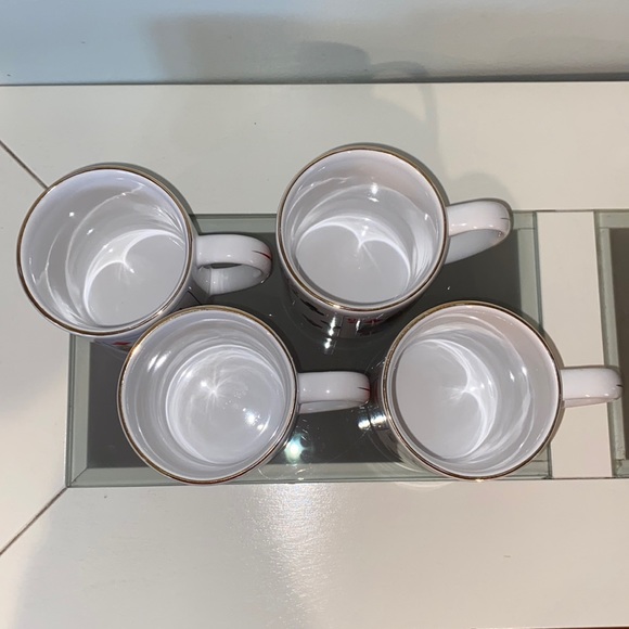 Vintage 4 PC Set Playing Card Ceramic Mugs-CBK 1991-Gold Trim-Great Condition - Picture 9 of 14